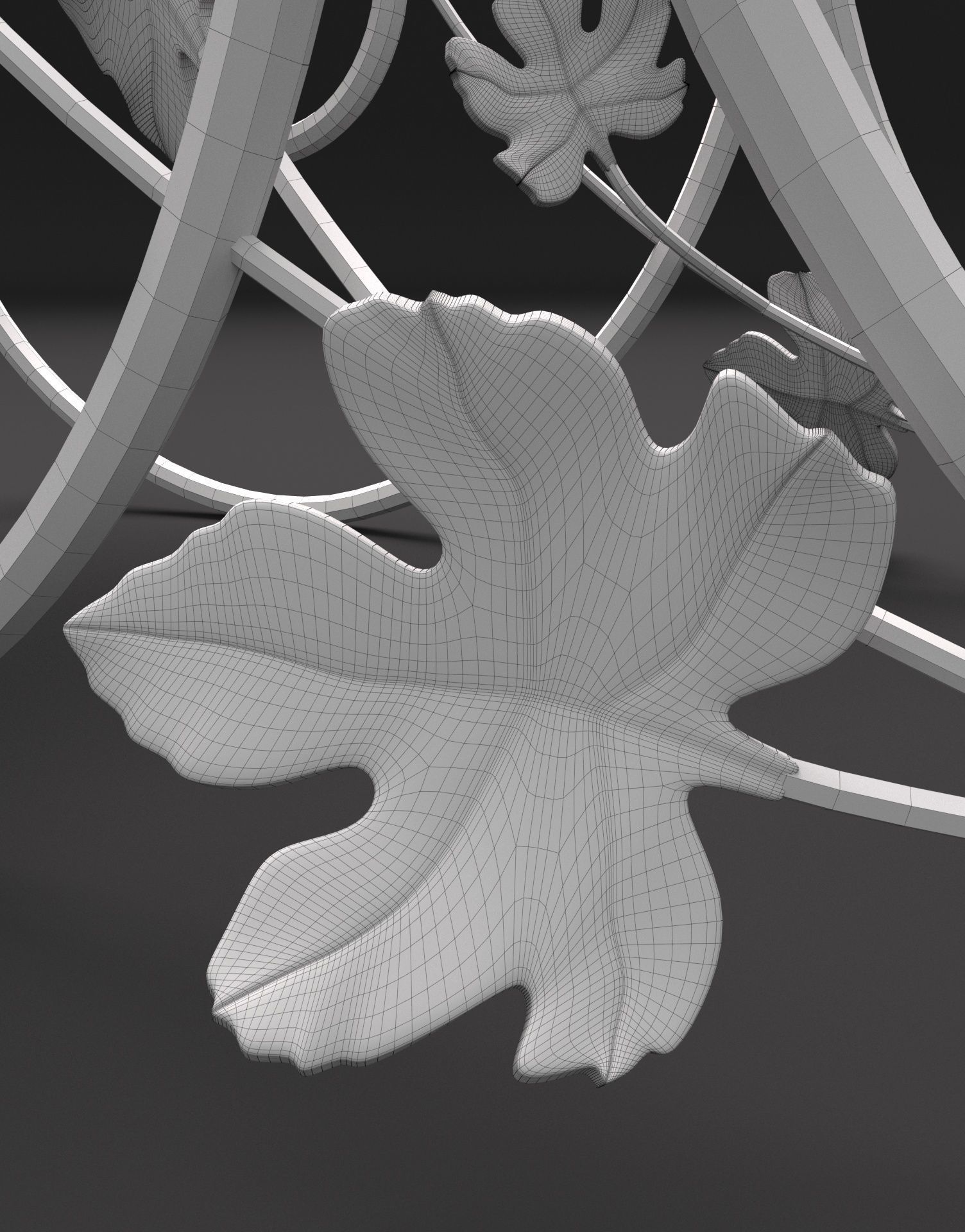  Flower stand wrought iron  3D model_8