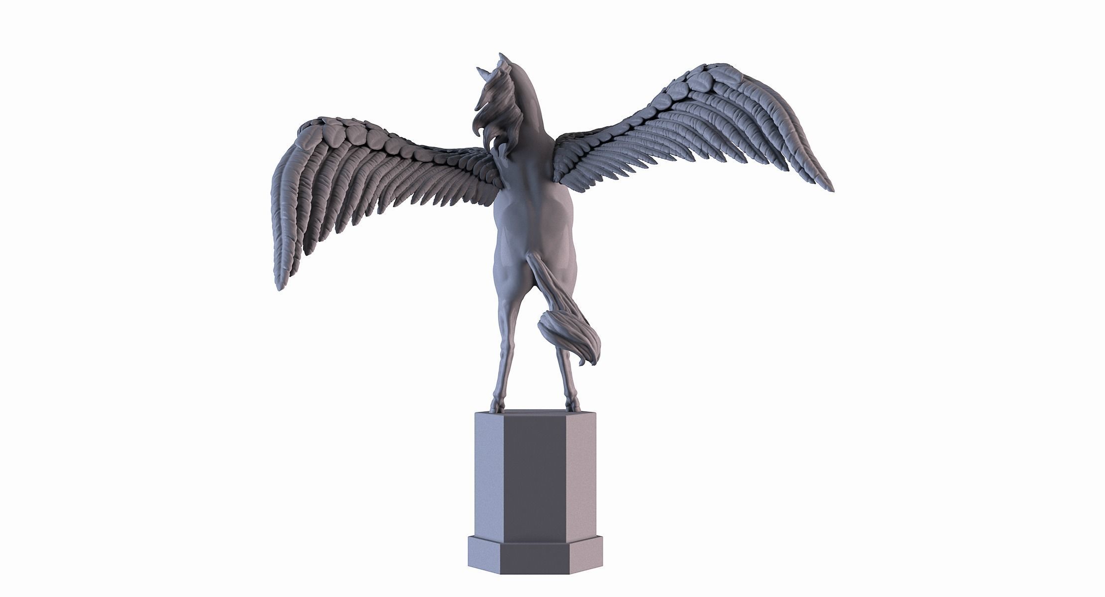 Winged Horse 3D print model_5
