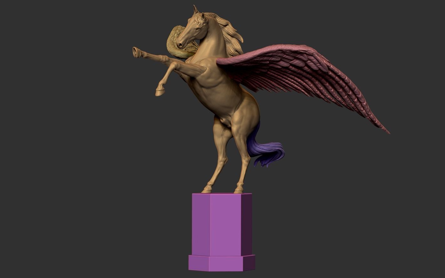 Winged Horse 3D print model_22