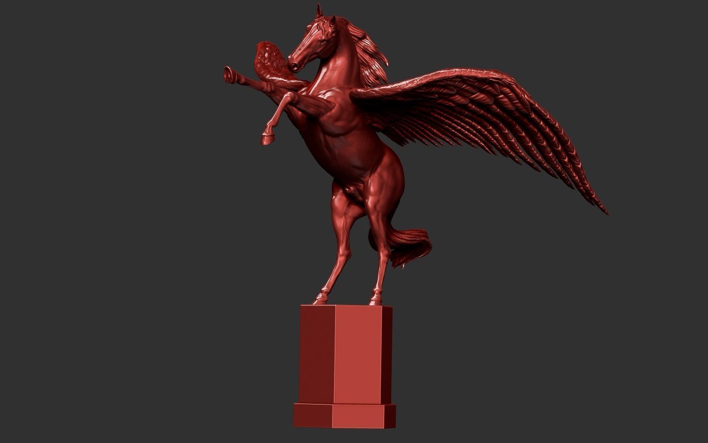 Winged Horse 3D print model_15