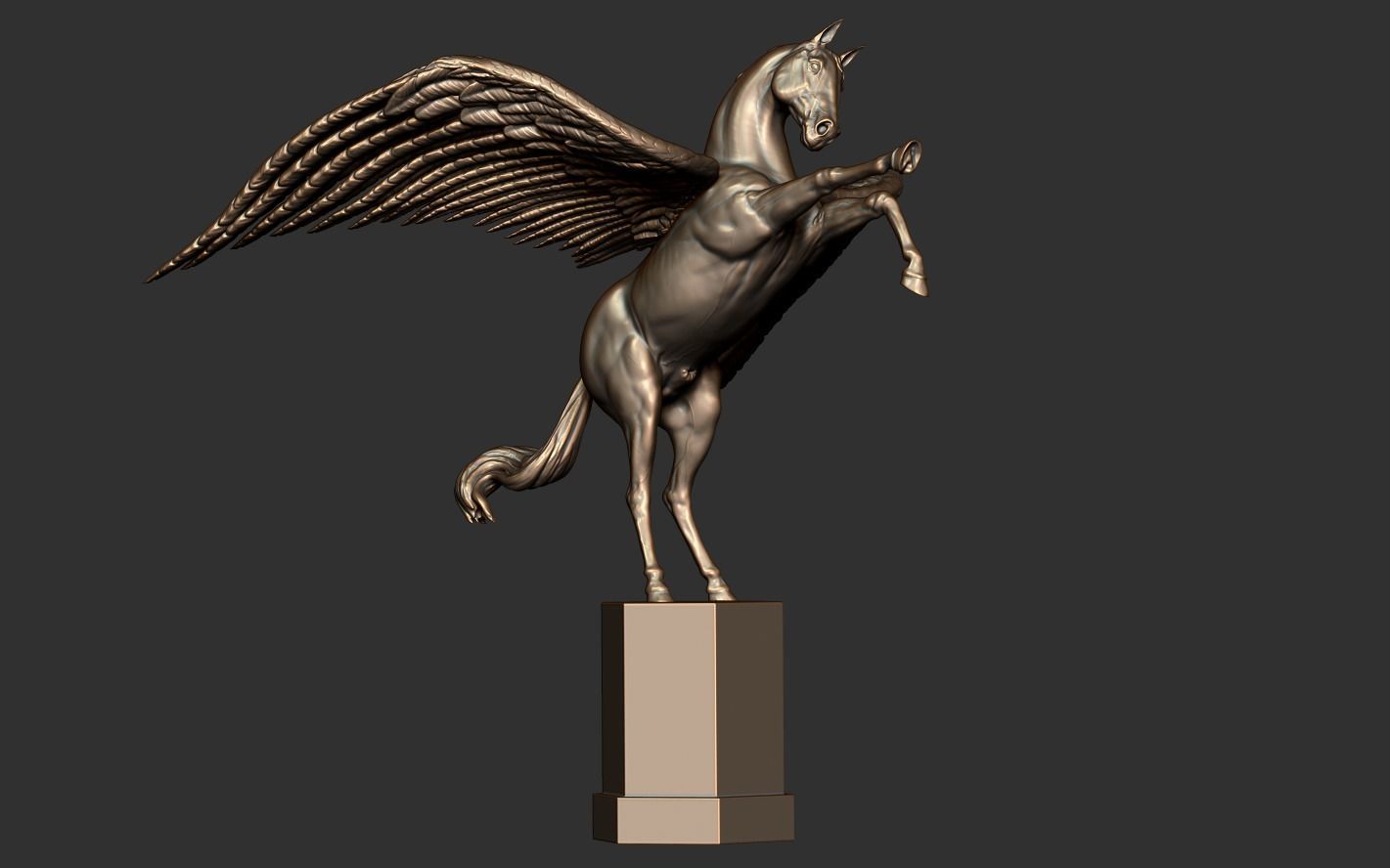Winged Horse 3D print model_16