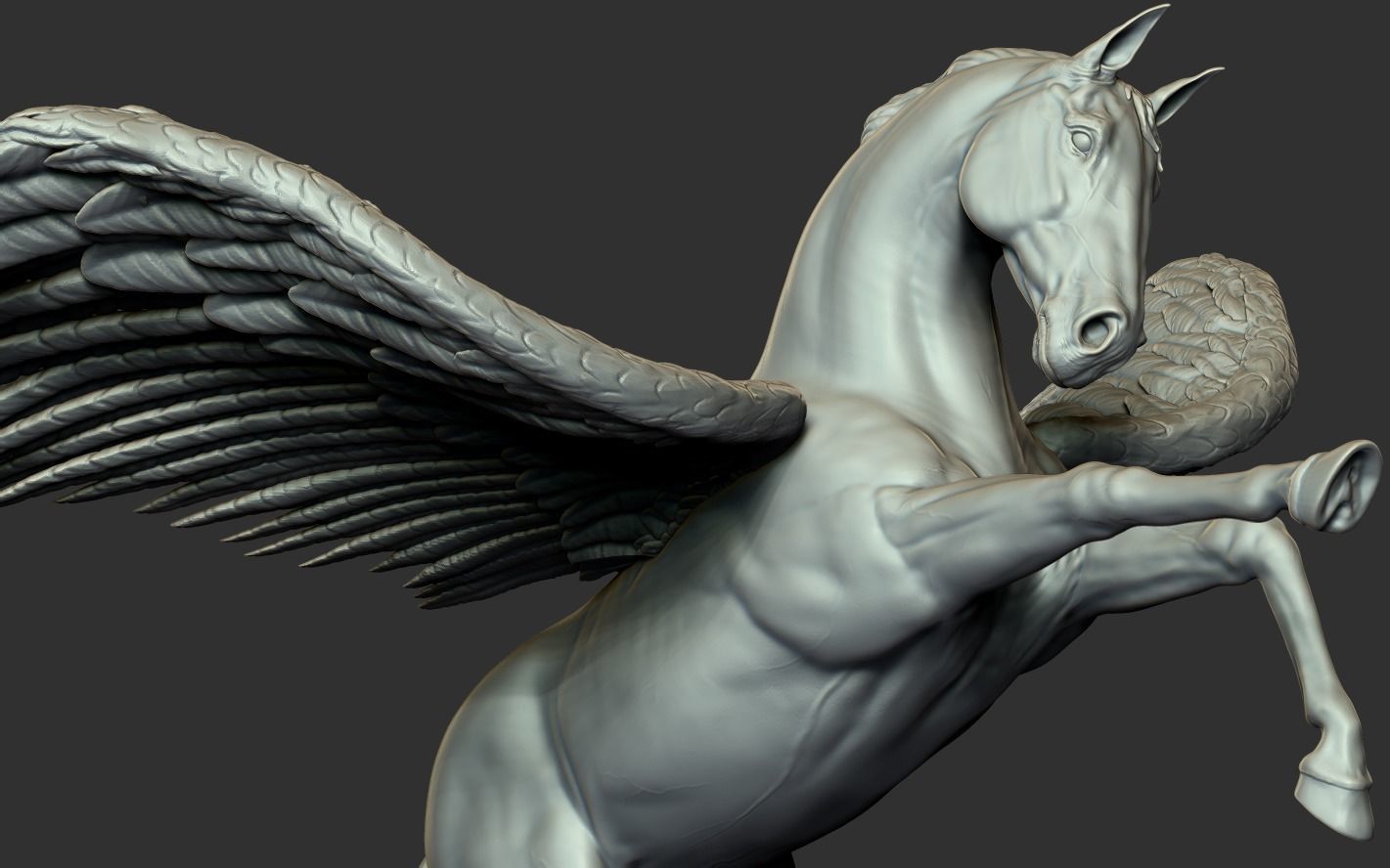 Winged Horse 3D print model_21