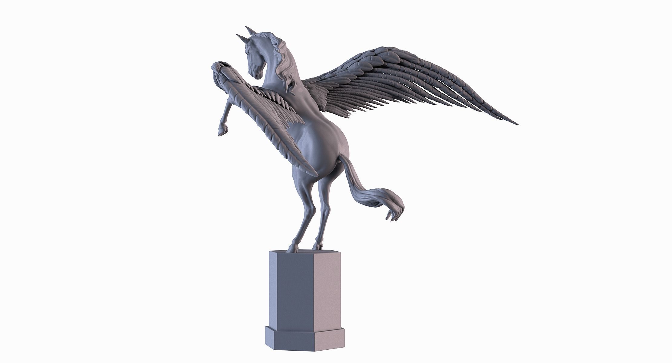 Winged Horse 3D print model_6