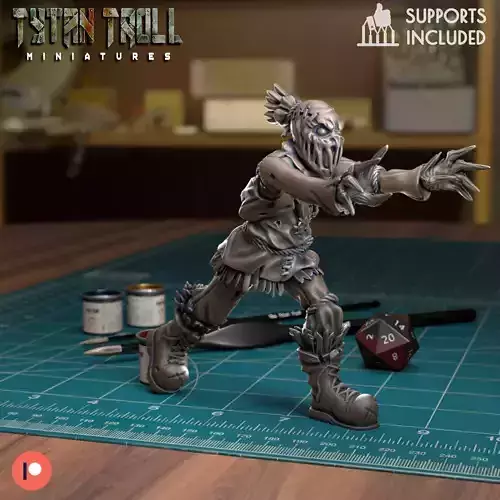 Strawman Scarecrow - Presupported  3D print model