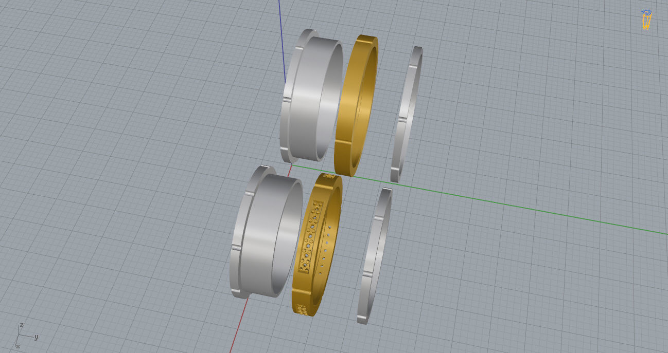 Wedding Bands 10 3D print model_12