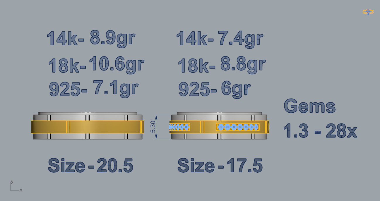 Wedding Bands 10 3D print model_3