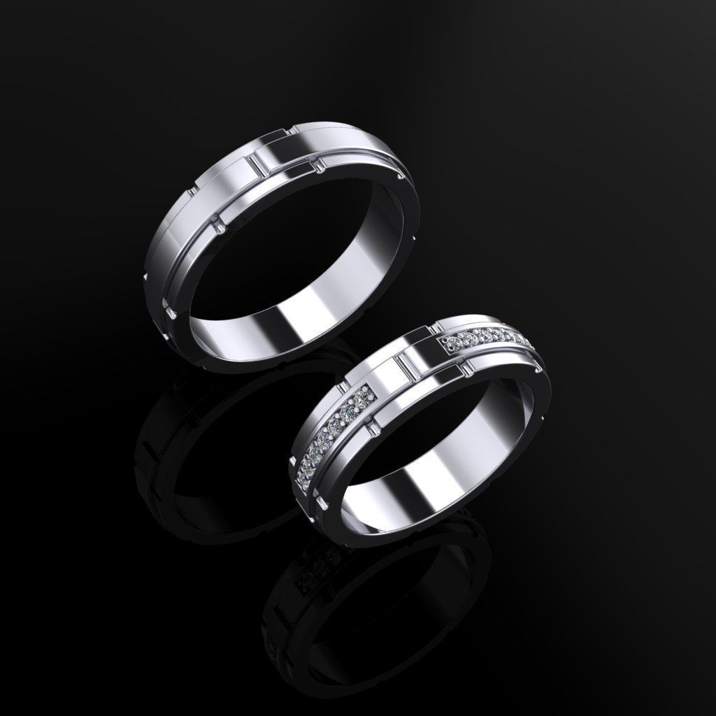 Wedding Bands 10 3D print model_2