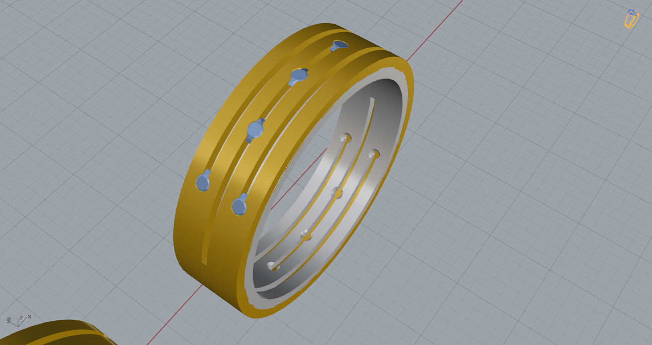 Wedding Bands 03 3D print model_10