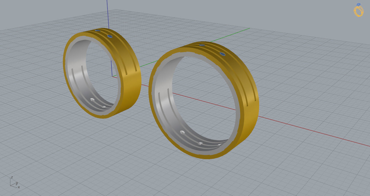 Wedding Bands 03 3D print model_9