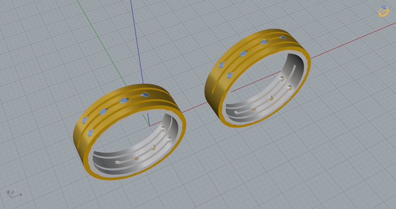 Wedding Bands 03 3D print model_8