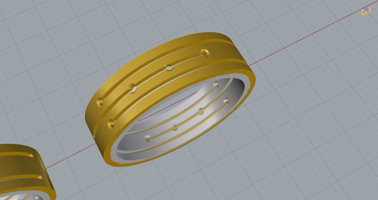 Wedding Bands 03 3D print model_11
