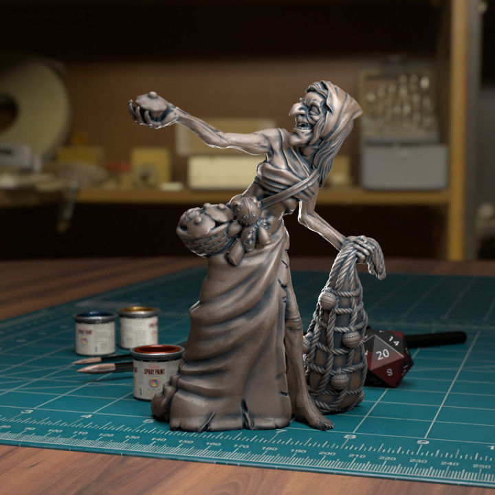 Witch Child Catcher - Presupported 3D print model_3