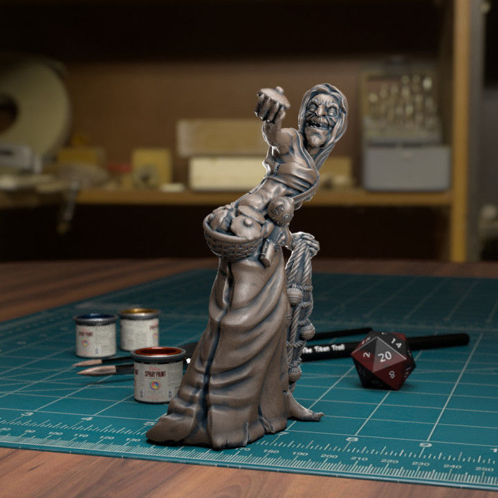 Witch Child Catcher - Presupported 3D print model_4