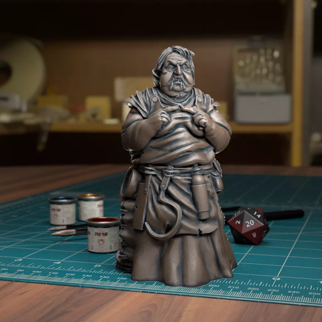 Witch Child Cook - Presupported 3D print model