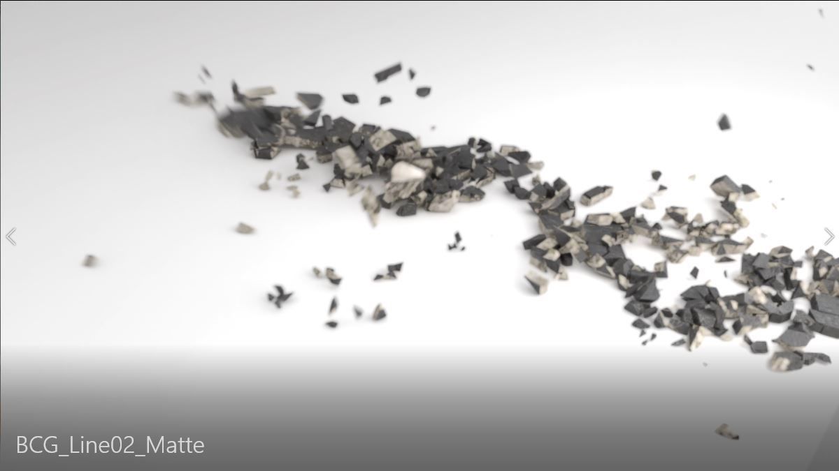 Bomb Crack Ground Line 02Matte Low-poly 3D model_3