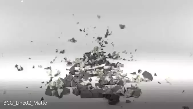 Bomb Crack Ground Line 02Matte Low-poly 3D model