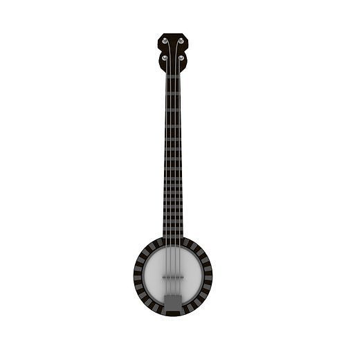 Banjo - Instrument  Low-poly 3D model