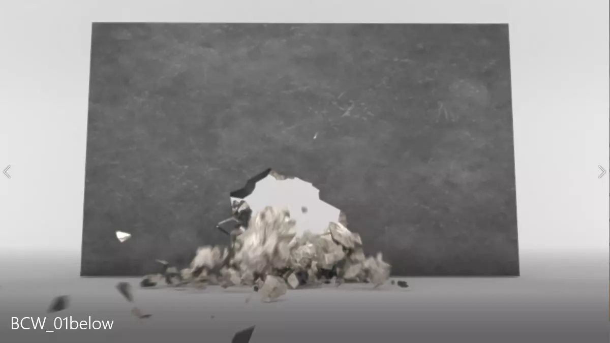 Bomb Crack Wall 01 Below 3D model_0