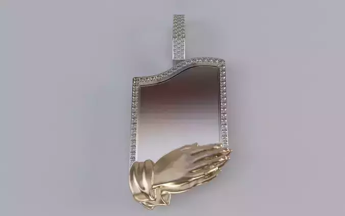 Praying Hands Picture Pendant - Plain Hands