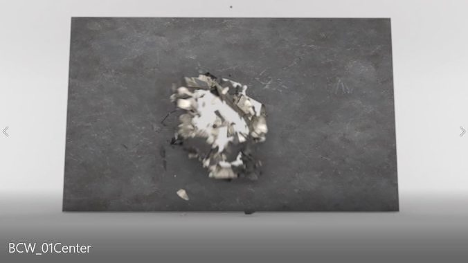 Bomb Crack Wall 01 Center Low-poly 3D model