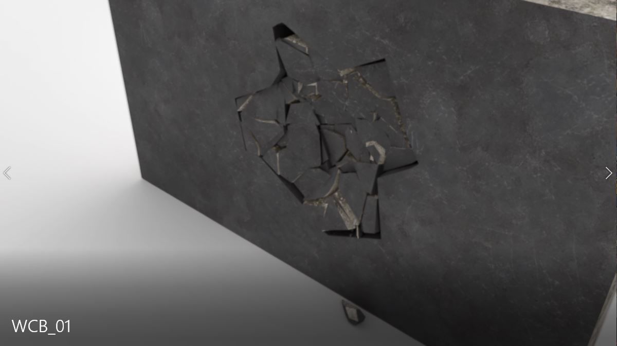 Wall Crack Bind 01 Low-poly 3D model_4
