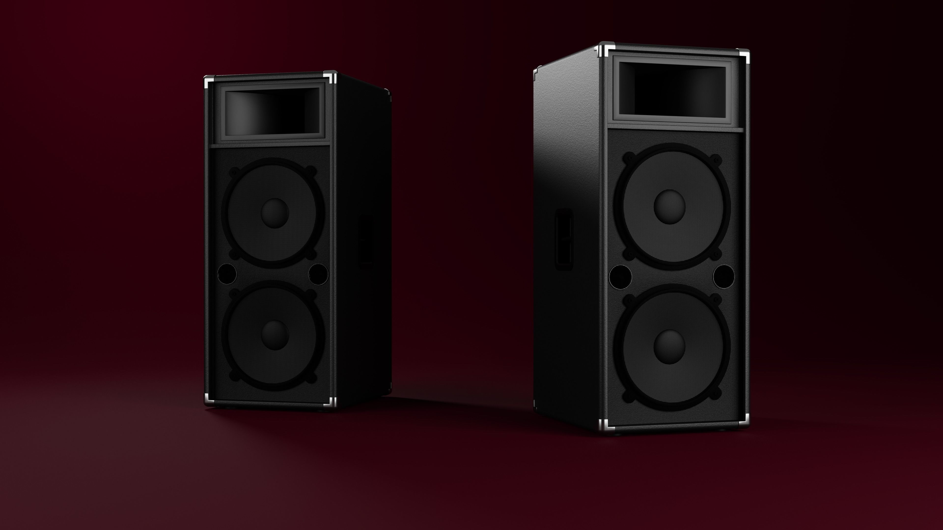 Speakers pair of 3D model_2
