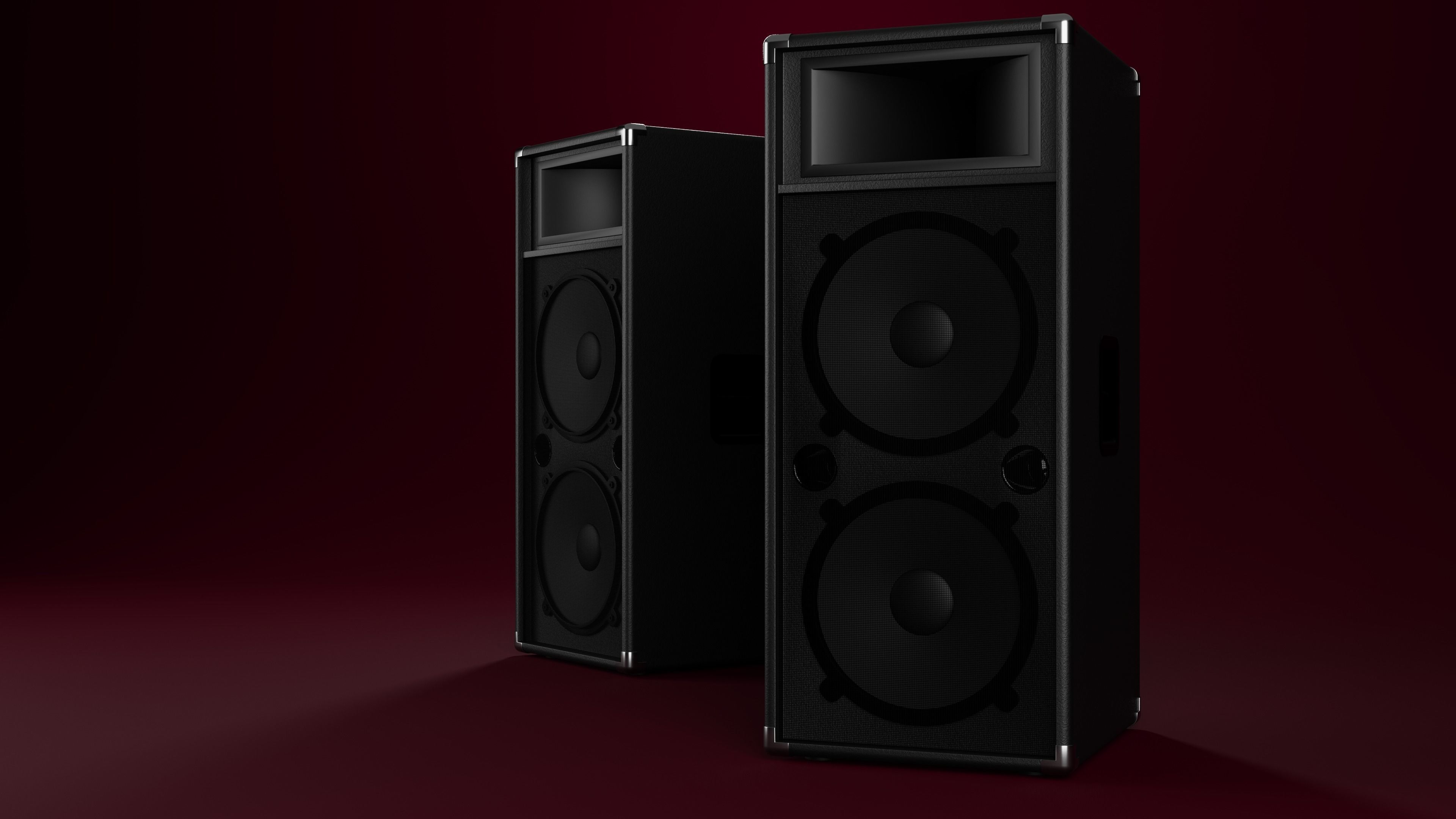 Speakers pair of 3D model_3