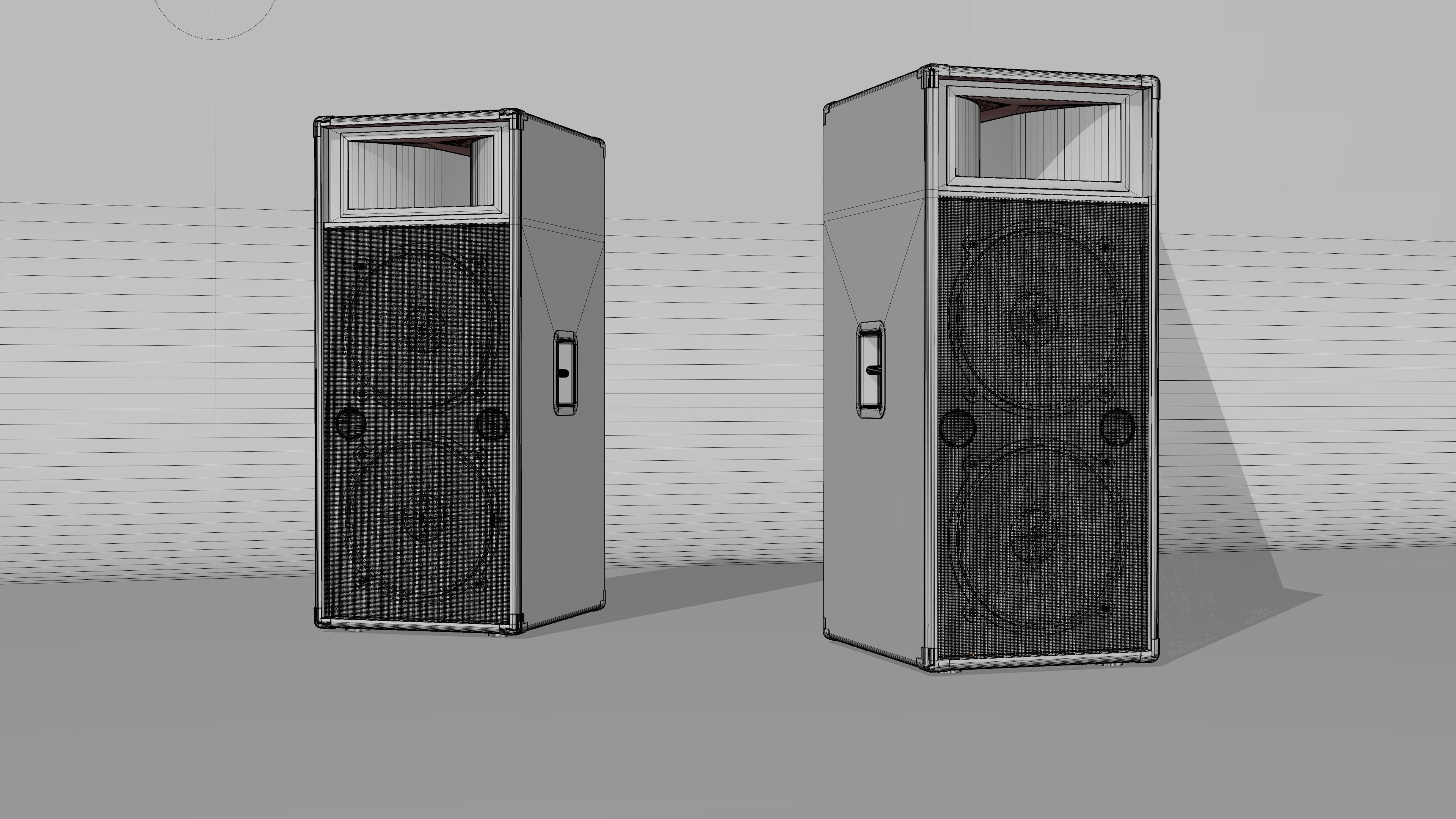 Speakers pair of 3D model_4