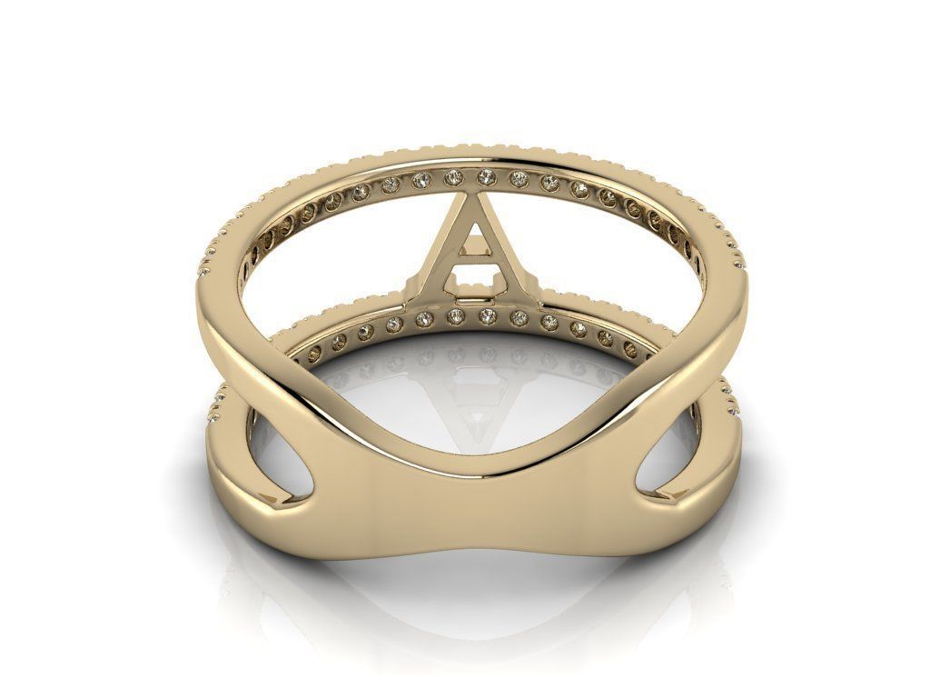 Jewelry Alphabet Ring A 3D print model_12