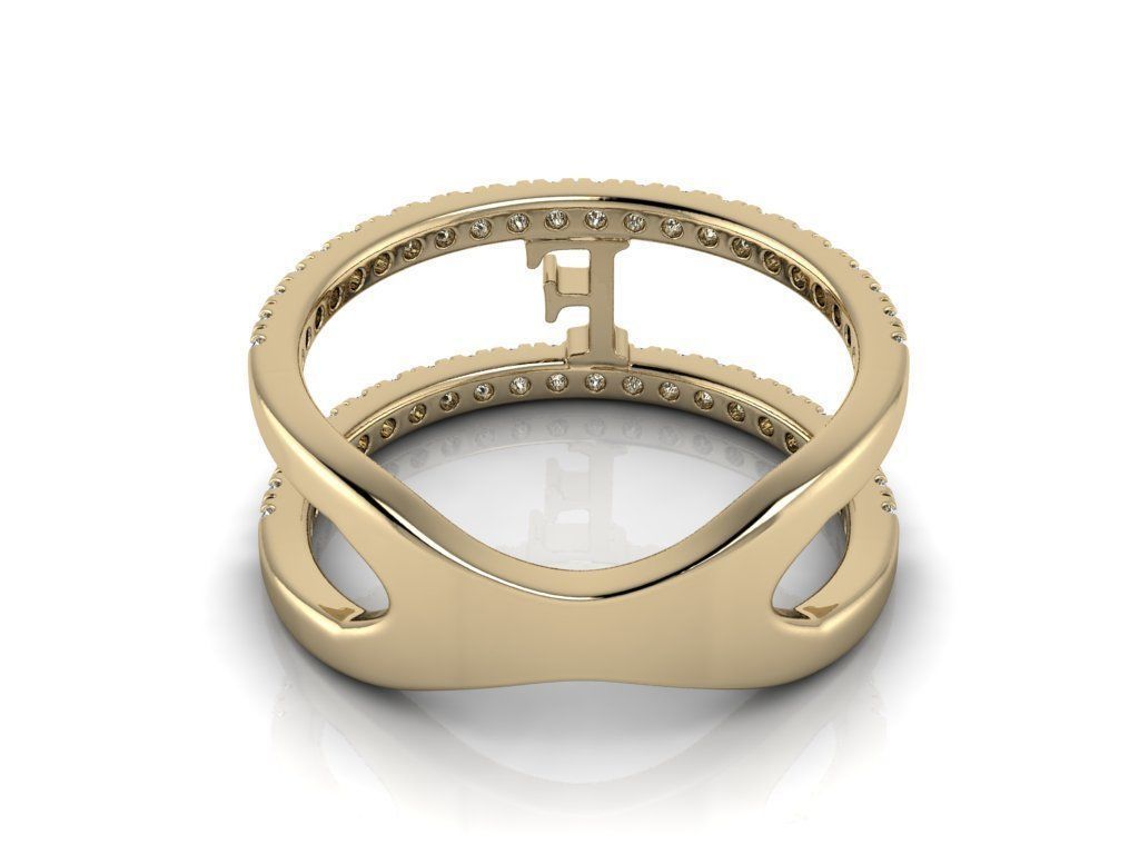 Jewelry Alphabet Ring F 3D print model_12