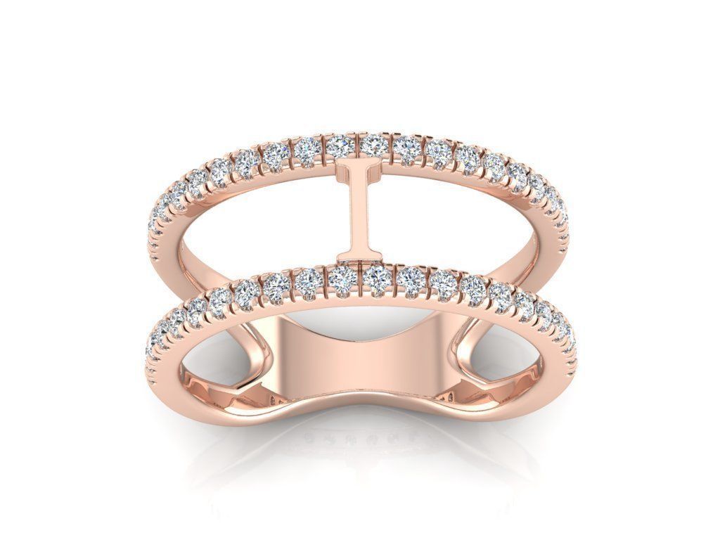 Jewelry Alphabet Ring I 3D print model_3