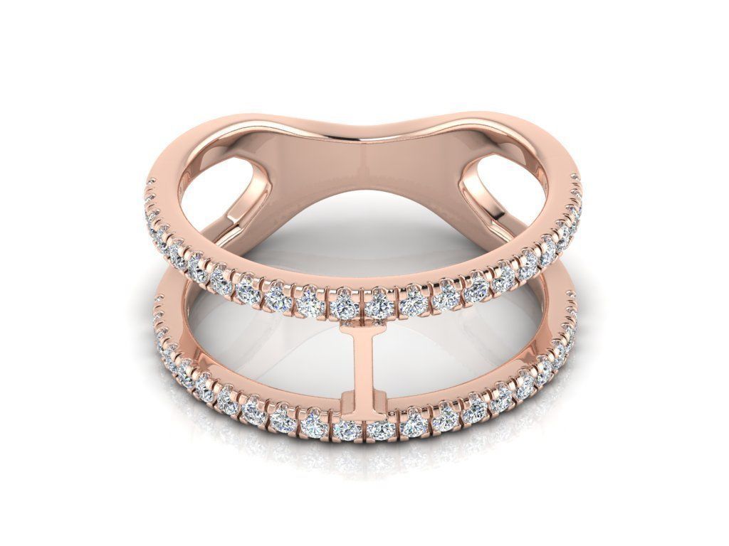 Jewelry Alphabet Ring I 3D print model_4