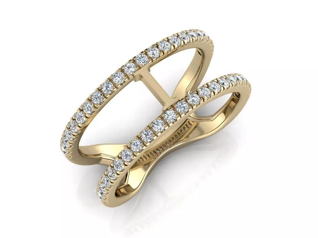 Jewelry Alphabet Ring I 3D print model_0