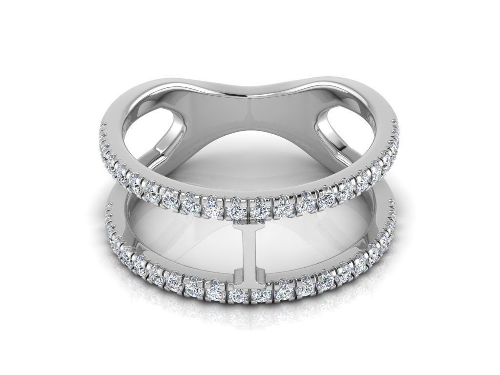 Jewelry Alphabet Ring I 3D print model_8