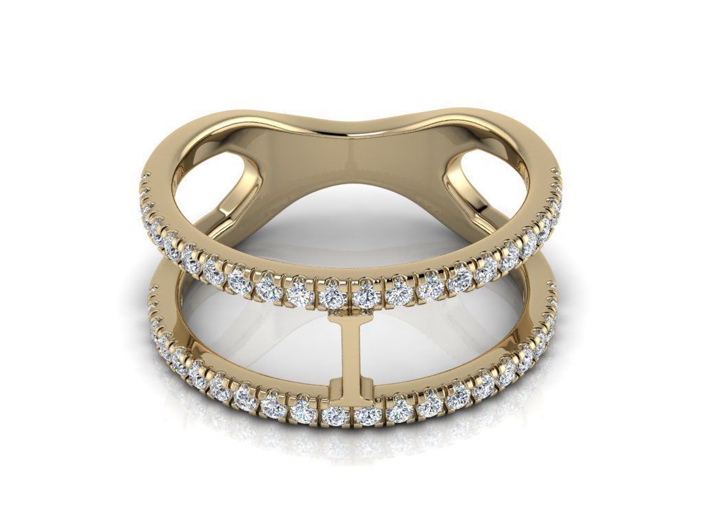 Jewelry Alphabet Ring I 3D print model_11