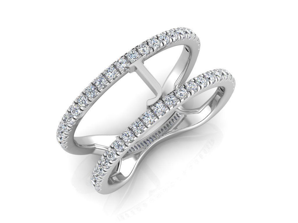 Jewelry Alphabet Ring J 3D print model_6