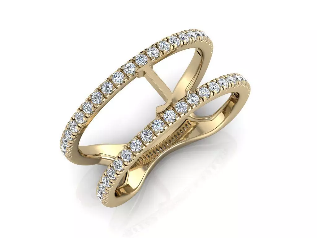 Jewelry Alphabet Ring J 3D print model_0