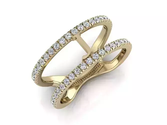 Jewelry Alphabet Ring J 3D print model