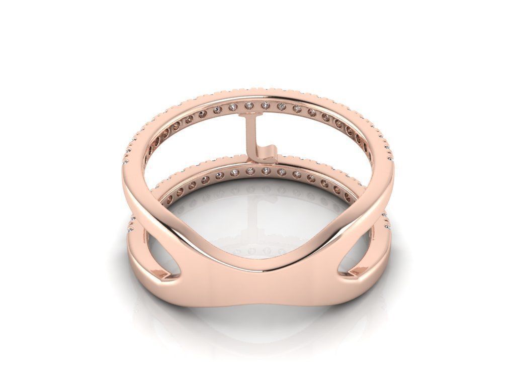 Jewelry Alphabet Ring J 3D print model_5