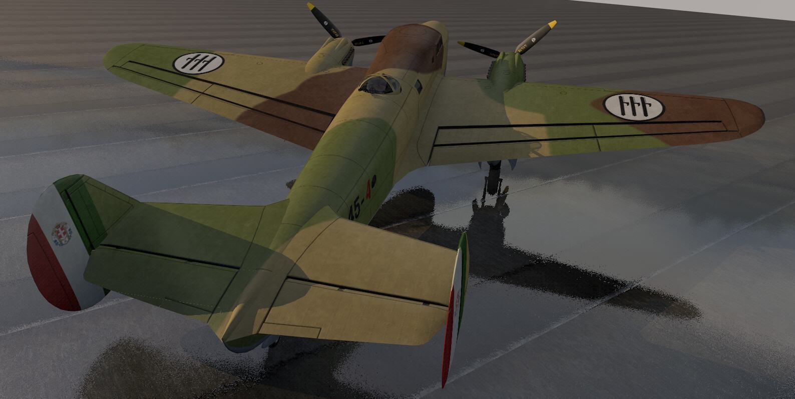 Piaggio P-32 3D model_3