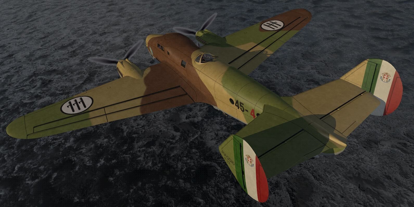 Piaggio P-32 3D model_9