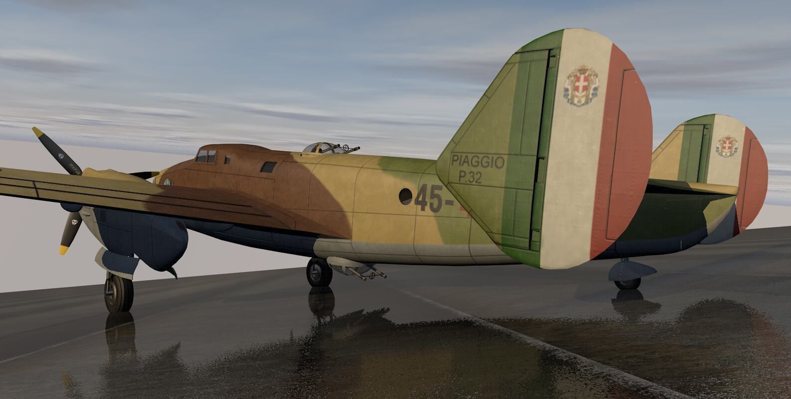 Piaggio P-32 3D model_6