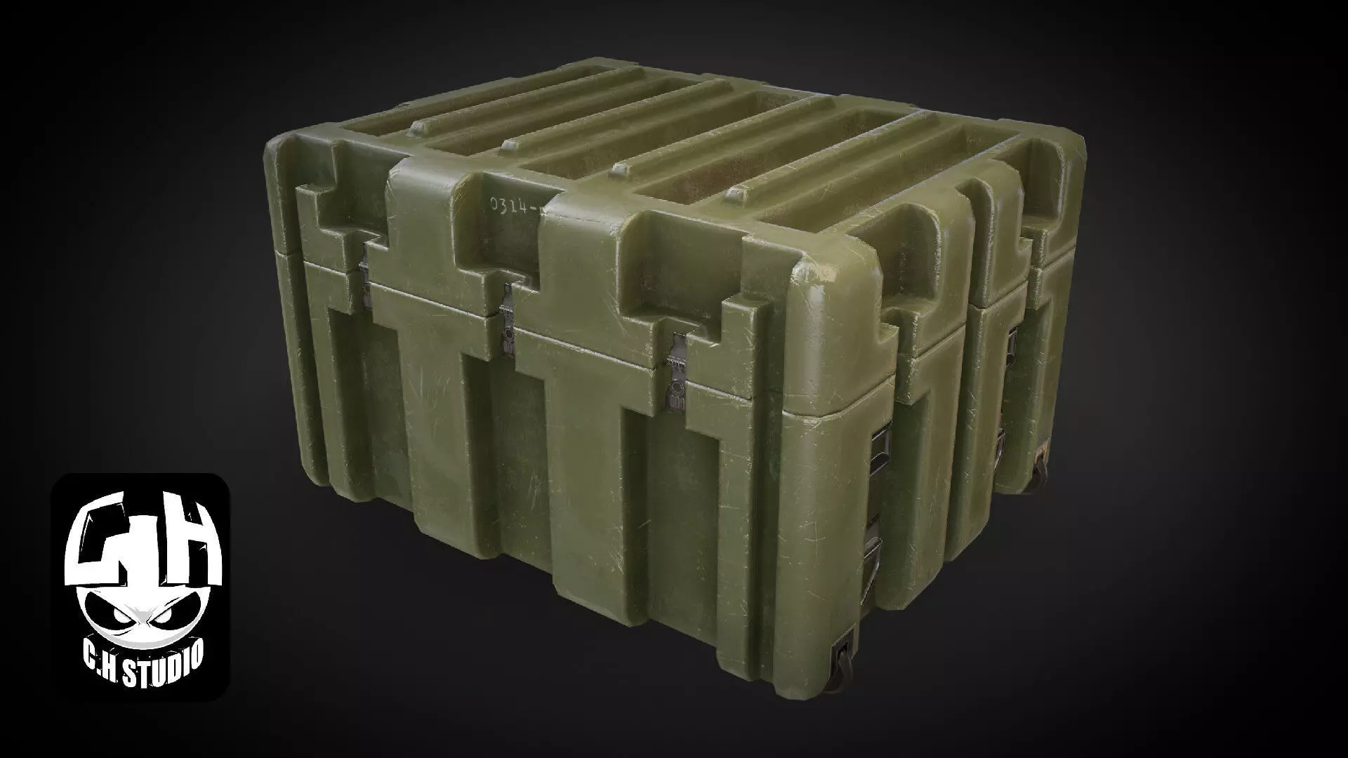 MILITARY CRATE Low-poly 3D model_0