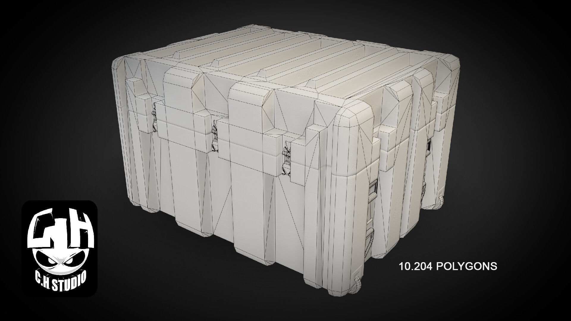 MILITARY CRATE Low-poly 3D model_3