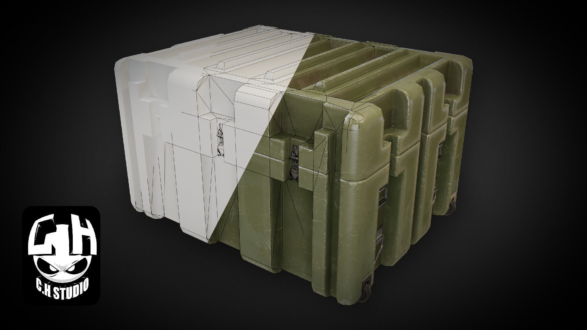 MILITARY CRATE Low-poly 3D model_2