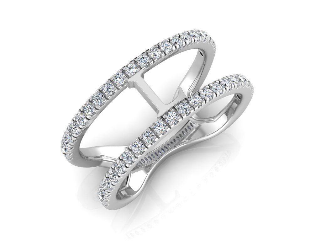 Jewelry Alphabet Ring L 3D print model_6