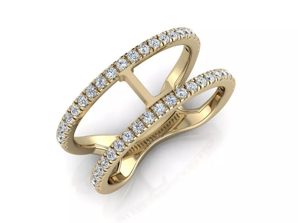 Jewelry Alphabet Ring L 3D print model_0