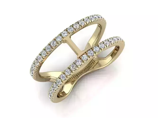 Jewelry Alphabet Ring L 3D print model