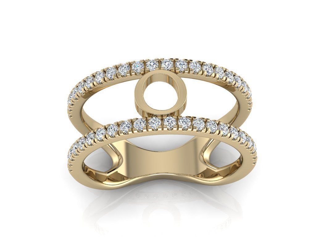 Jewelry Alphabet Ring O 3D print model_10