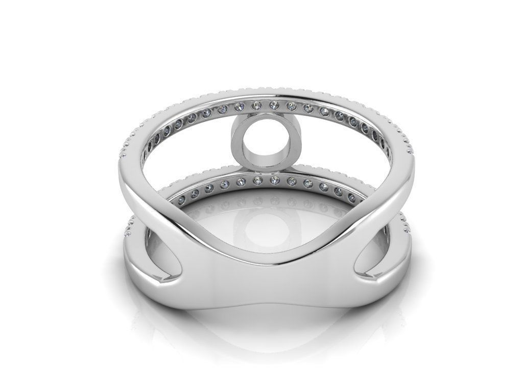 Jewelry Alphabet Ring O 3D print model_9